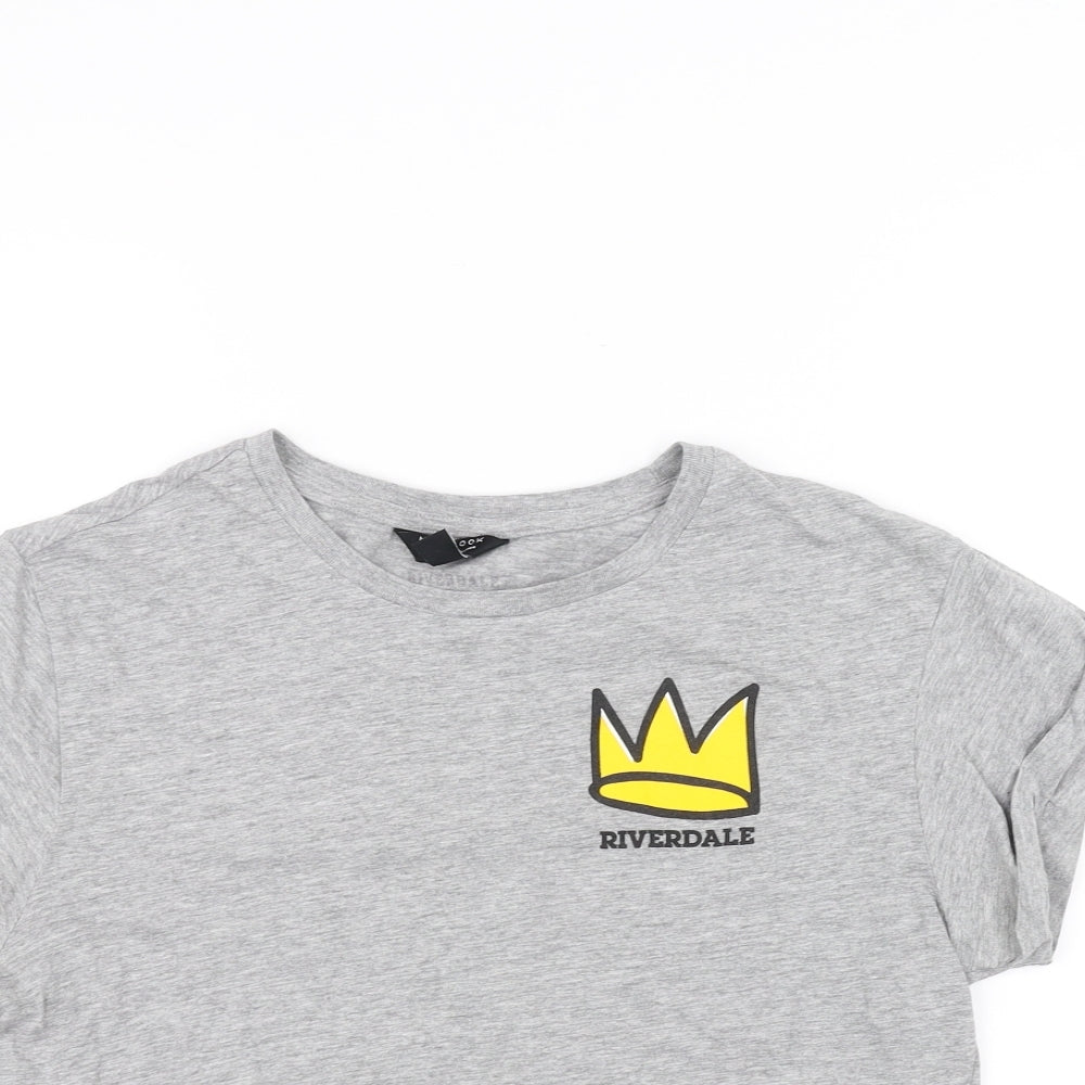 New Look Girls Grey   Basic T-Shirt Size 14-15 Years