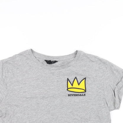 New Look Girls Grey   Basic T-Shirt Size 14-15 Years