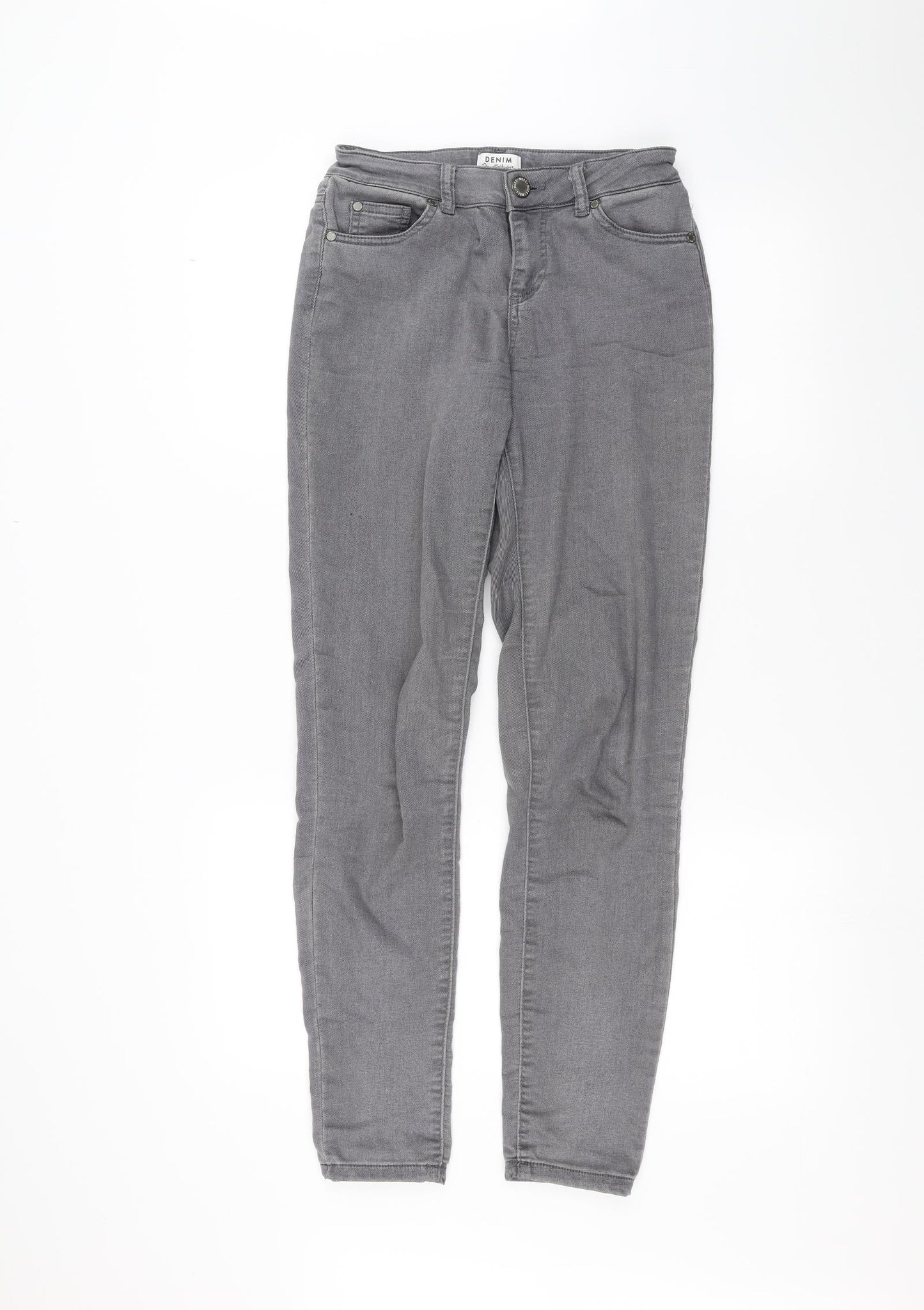 Miss Selfridge Womens Grey   Straight Jeans Size 8 L26 in