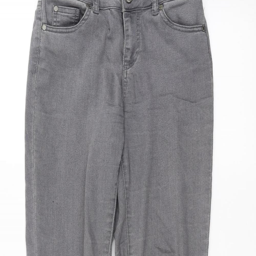 Miss Selfridge Womens Grey   Straight Jeans Size 8 L26 in