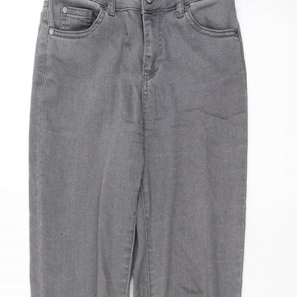 Miss Selfridge Womens Grey   Straight Jeans Size 8 L26 in