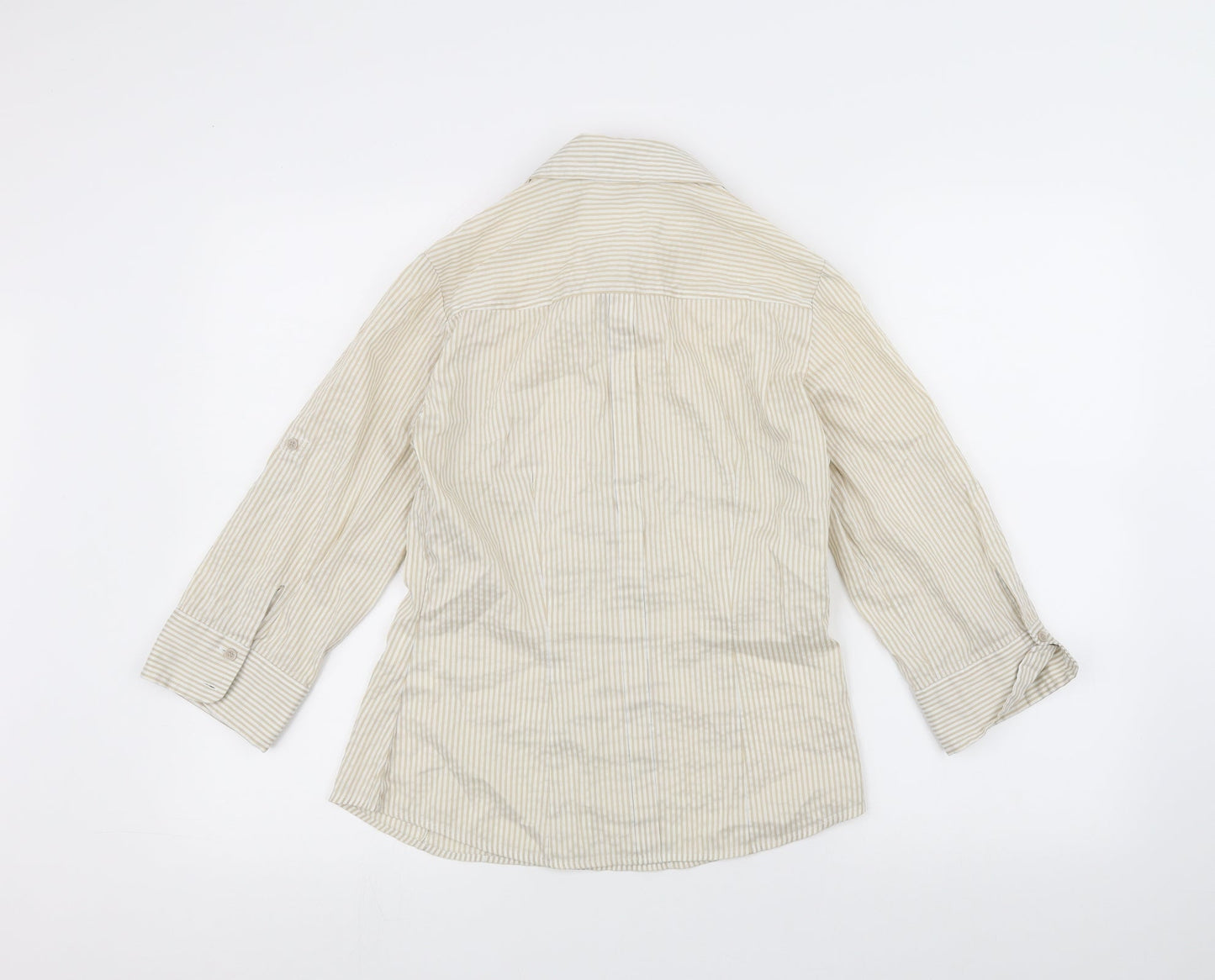 Womens UK Size 8 H&M White Basic Button-Up