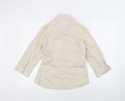 Womens UK Size 8 H&M White Basic Button-Up