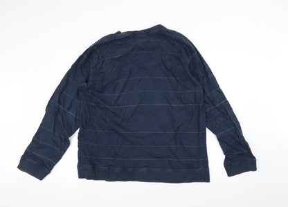 NEXT Mens Blue Striped  Pullover Jumper Size L