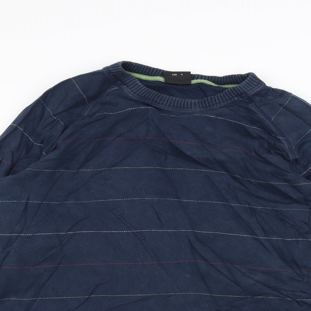 NEXT Mens Blue Striped  Pullover Jumper Size L