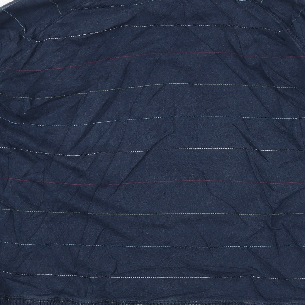 NEXT Mens Blue Striped  Pullover Jumper Size L