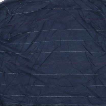 NEXT Mens Blue Striped  Pullover Jumper Size L