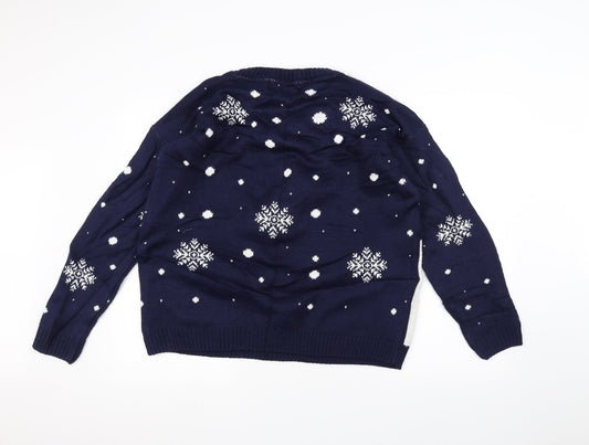 Matalan Womens Blue  Knit Pullover Jumper Size 2XL  - Christmas  Jumper