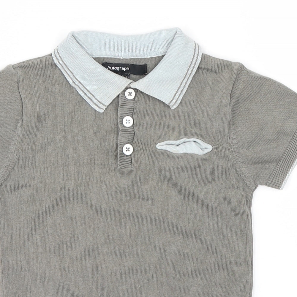 Autograph Boys Grey   Basic Polo Size 2-3 Years