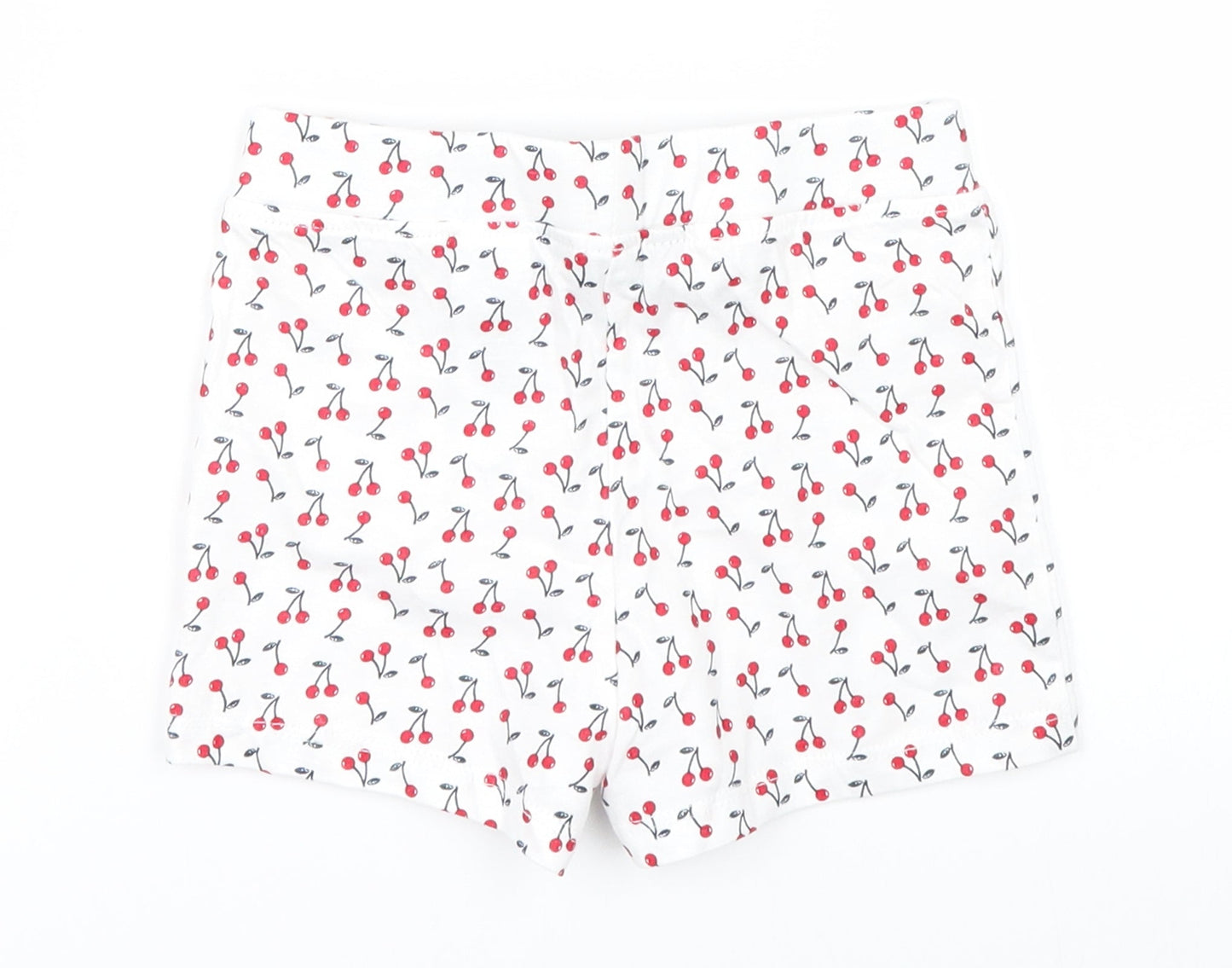 Primark Girls White Polka Dot   Pyjama Pants Size 18-24 Months  - cherries