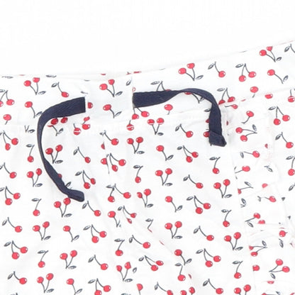 Primark Girls White Polka Dot   Pyjama Pants Size 18-24 Months  - cherries