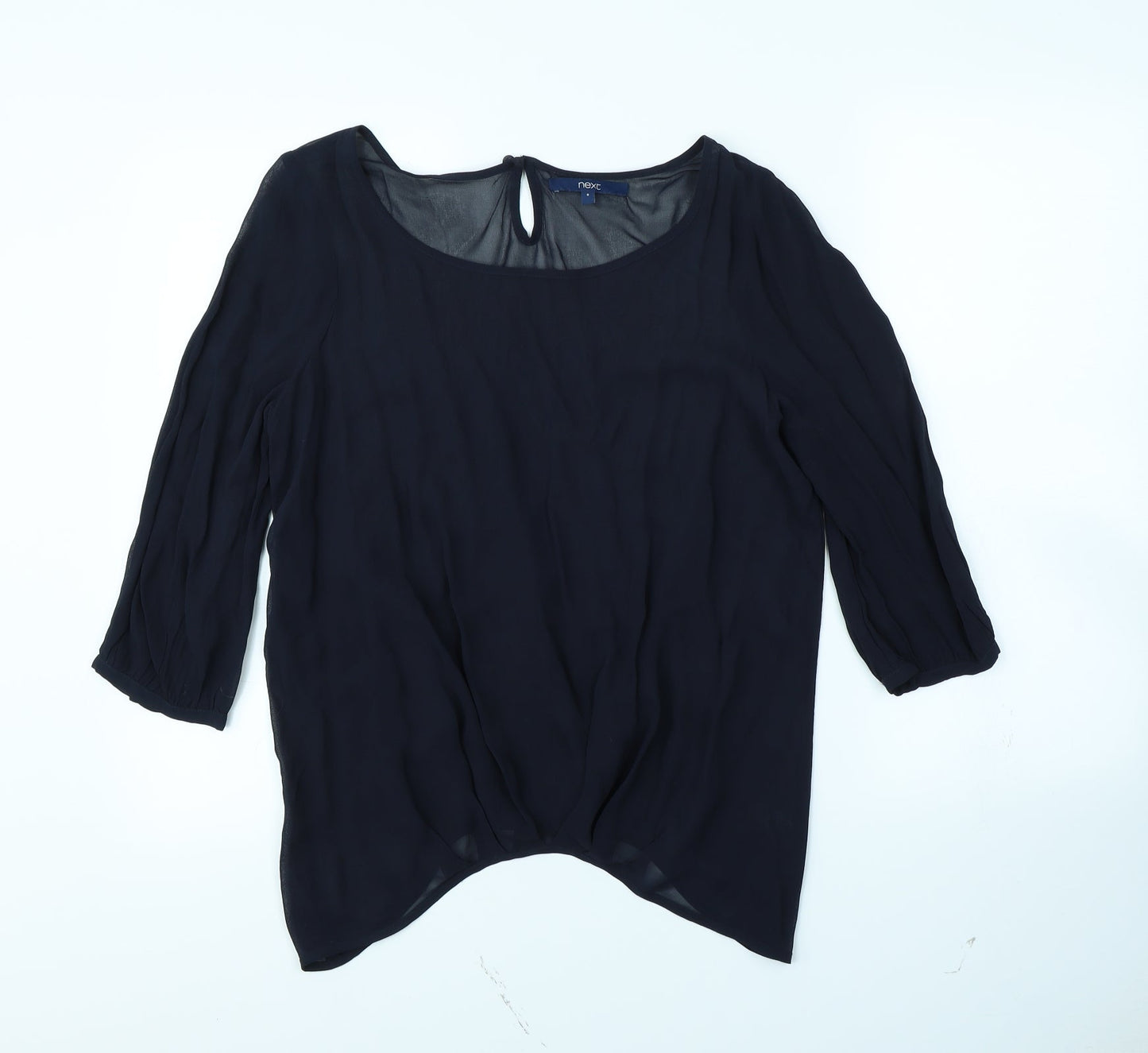 Womens UK Size 8 NEXT Blue Basic Blouse