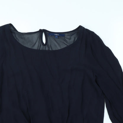 Womens UK Size 8 NEXT Blue Basic Blouse