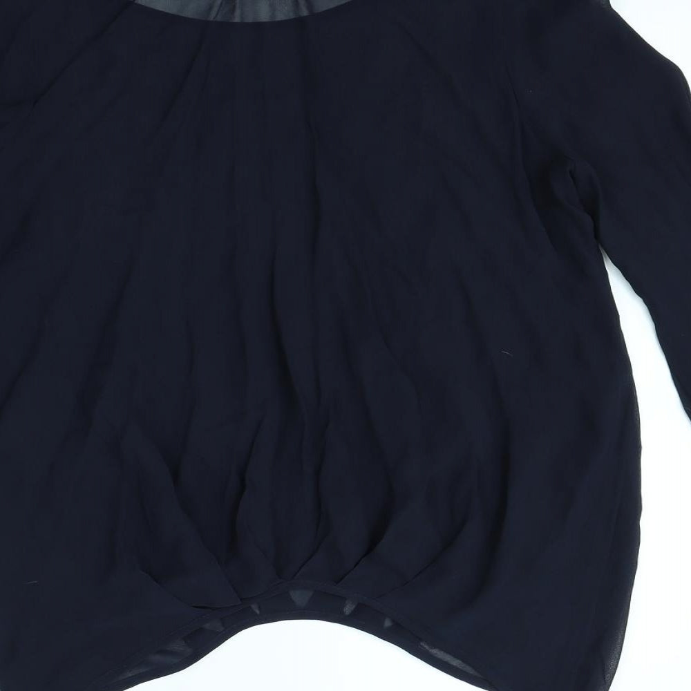 Womens UK Size 8 NEXT Blue Basic Blouse