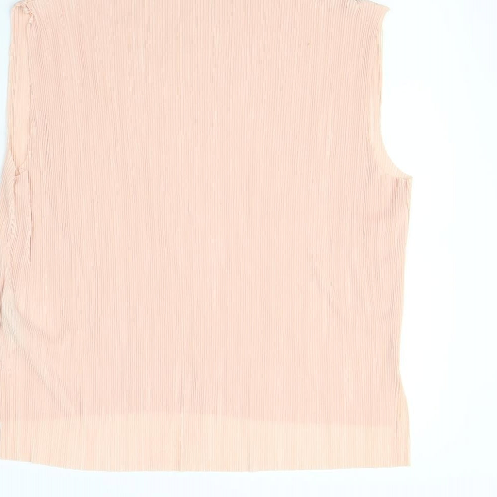 Womens UK Size 14 New Look Pink Basic Blouse