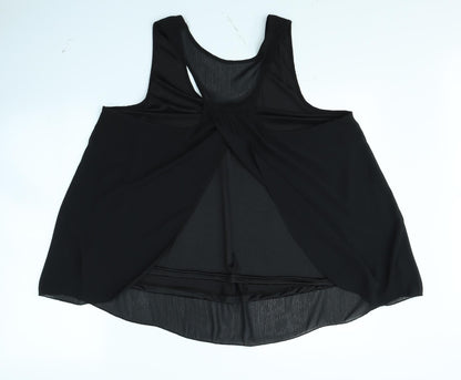 Womens UK Size 3XL Preworn Black Basic Tank