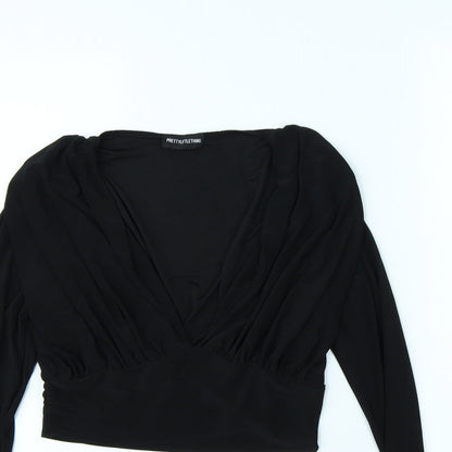 pretty little thing Womens Black   Basic Blouse Size 12