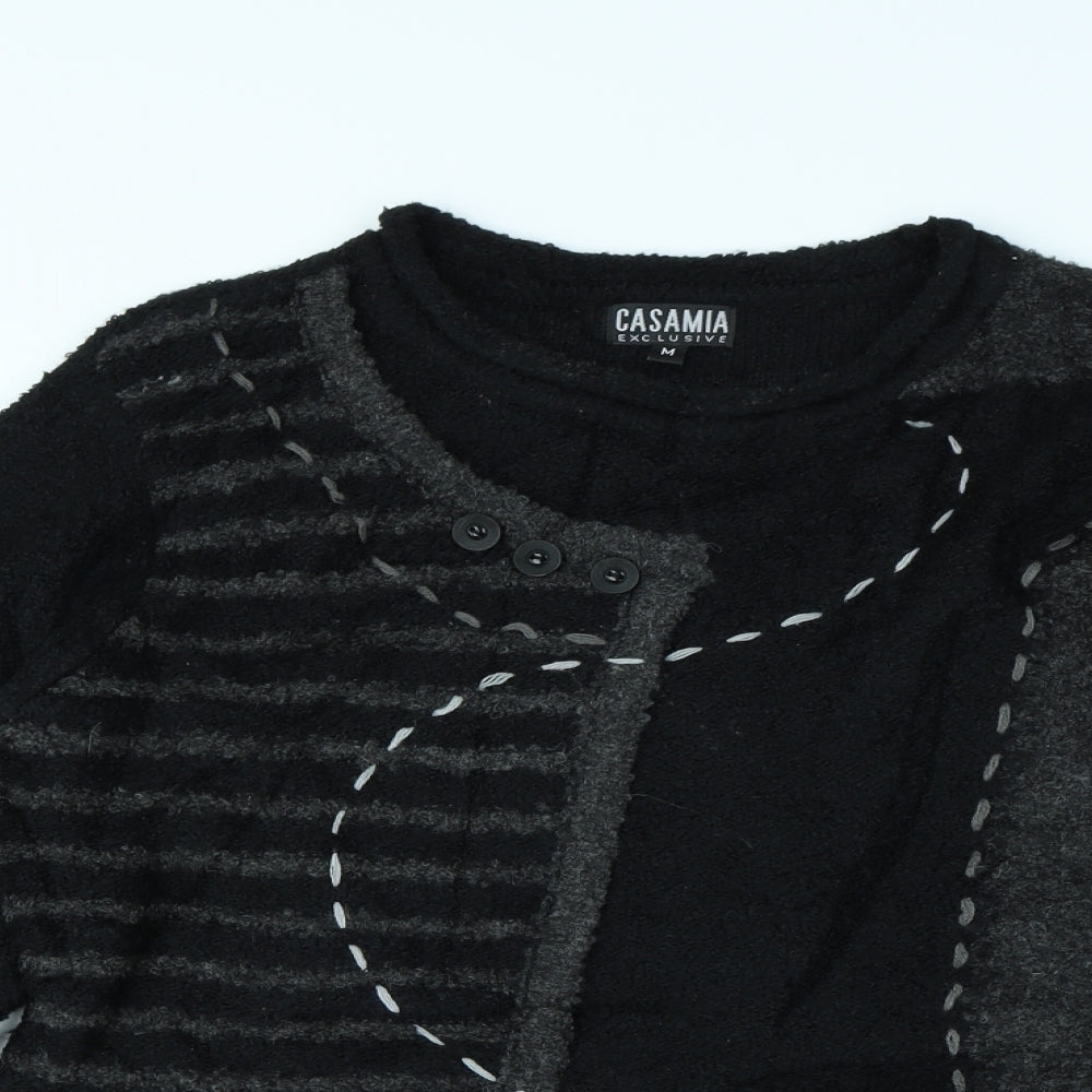 Casamia Womens Black Pullover Jumper Size M