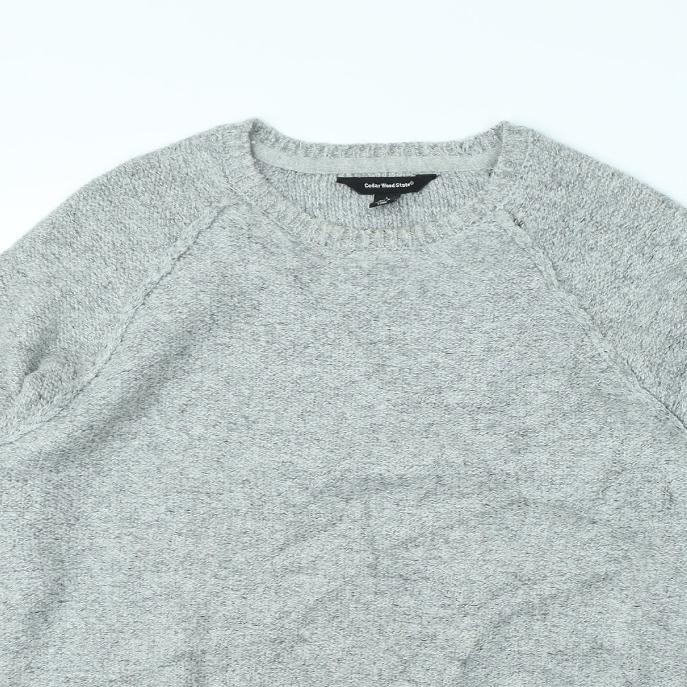 Cedar Wood State Mens Grey   Pullover Jumper Size L