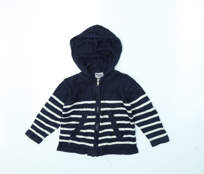 Hublot Girls Black Striped  Jacket  Size 3 Years