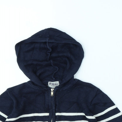 Hublot Girls Black Striped  Jacket  Size 3 Years