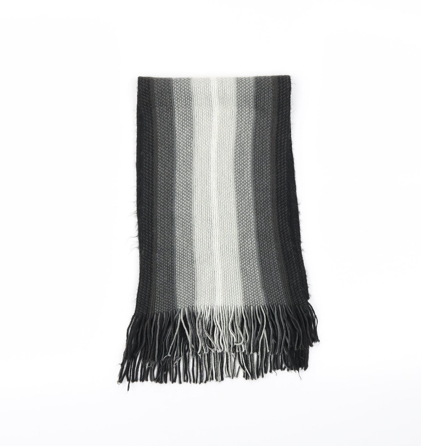 Preworn Mens Black Striped  Scarf  One Size