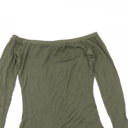 PRETTYLITTLETHING Womens Green   Bodysuit One-Piece Size 8