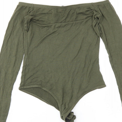 PRETTYLITTLETHING Womens Green   Bodysuit One-Piece Size 8