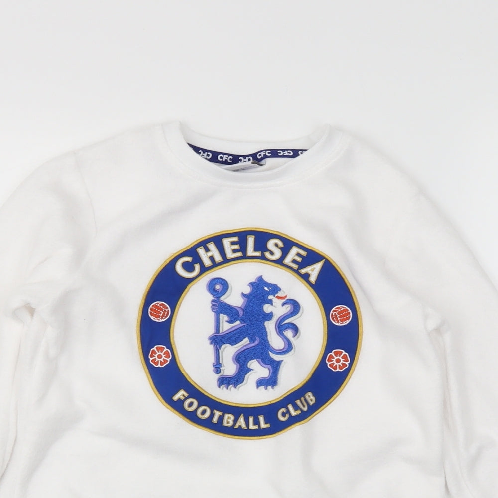 Chelsea Girls White   Pullover Jumper Size 6-7 Years  - Chelsea F.C