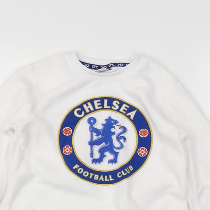 Chelsea Girls White   Pullover Jumper Size 6-7 Years  - Chelsea F.C