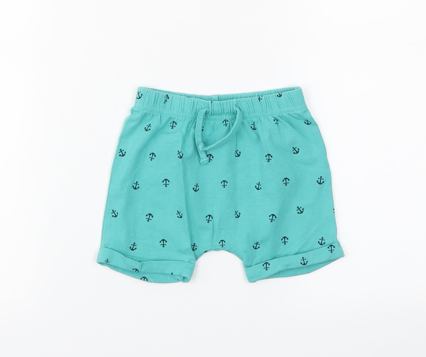 Preworn Boys Green   Cropped Trousers Size 3-6 Months