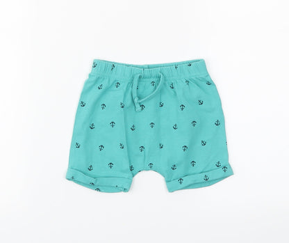 Preworn Boys Green   Cropped Trousers Size 3-6 Months