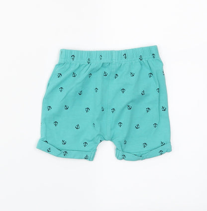 Preworn Boys Green   Cropped Trousers Size 3-6 Months