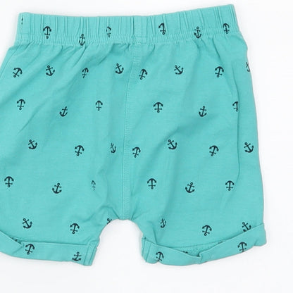 Preworn Boys Green   Cropped Trousers Size 3-6 Months