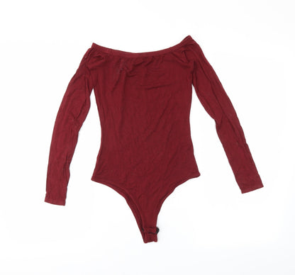 PRETTYLITTLETHING Womens Red   Bodysuit One-Piece Size 8