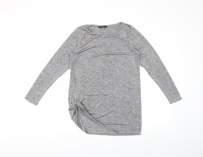 Womens UK Size 12 Dorothy Perkins Grey Basic Blouse