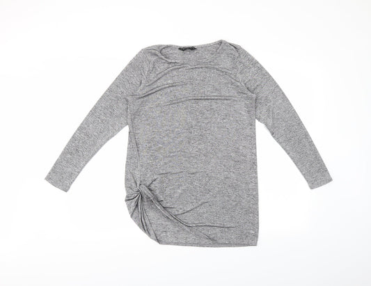 Womens UK Size 12 Dorothy Perkins Grey Basic Blouse