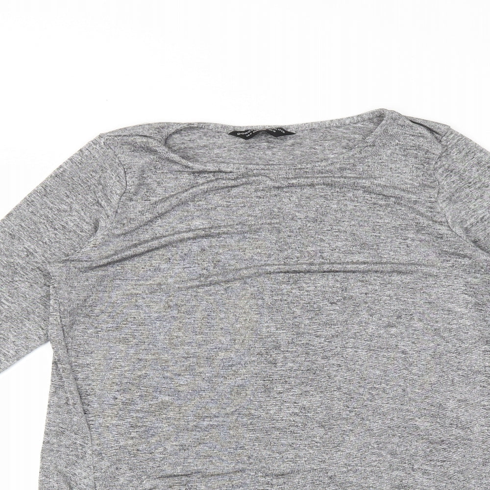 Womens UK Size 12 Dorothy Perkins Grey Basic Blouse