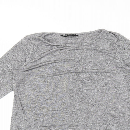Womens UK Size 12 Dorothy Perkins Grey Basic Blouse