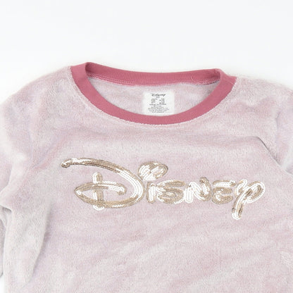 Disney Womens Pink Solid  Capri Pyjama Top Size XS  - disney