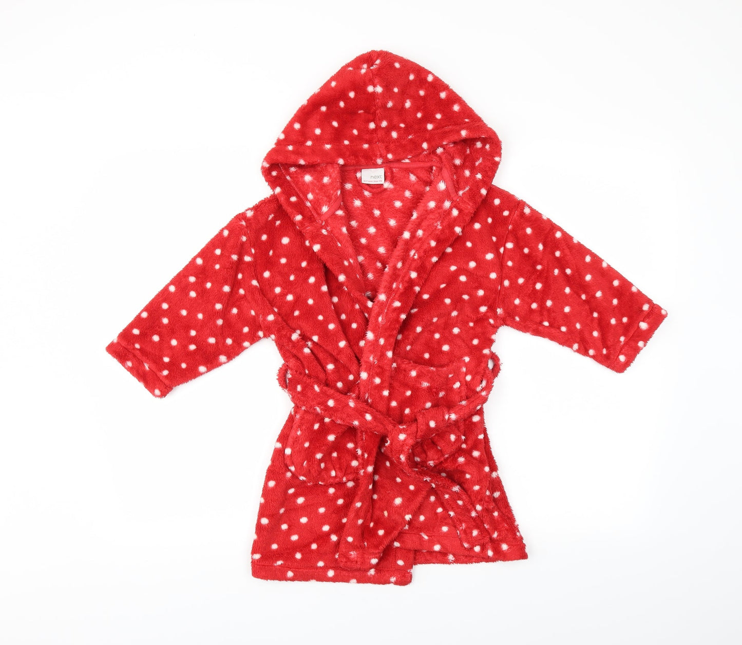 NEXT Girls Red Polka Dot  Capri Robe Size 2-3 Years