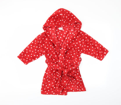 NEXT Girls Red Polka Dot  Capri Robe Size 2-3 Years