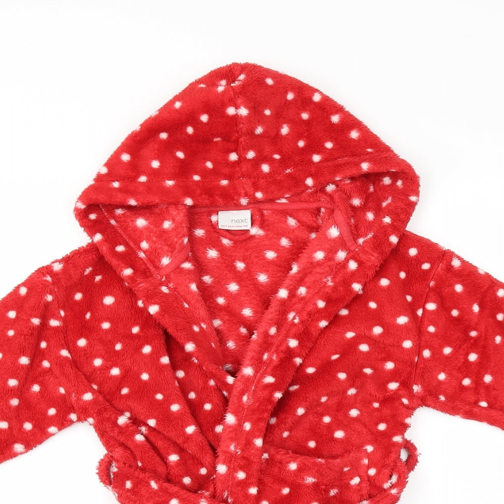 NEXT Girls Red Polka Dot  Capri Robe Size 2-3 Years