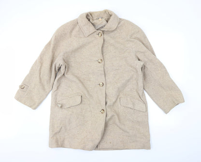 Womens UK Size 14 Bonmarché Beige Overcoat