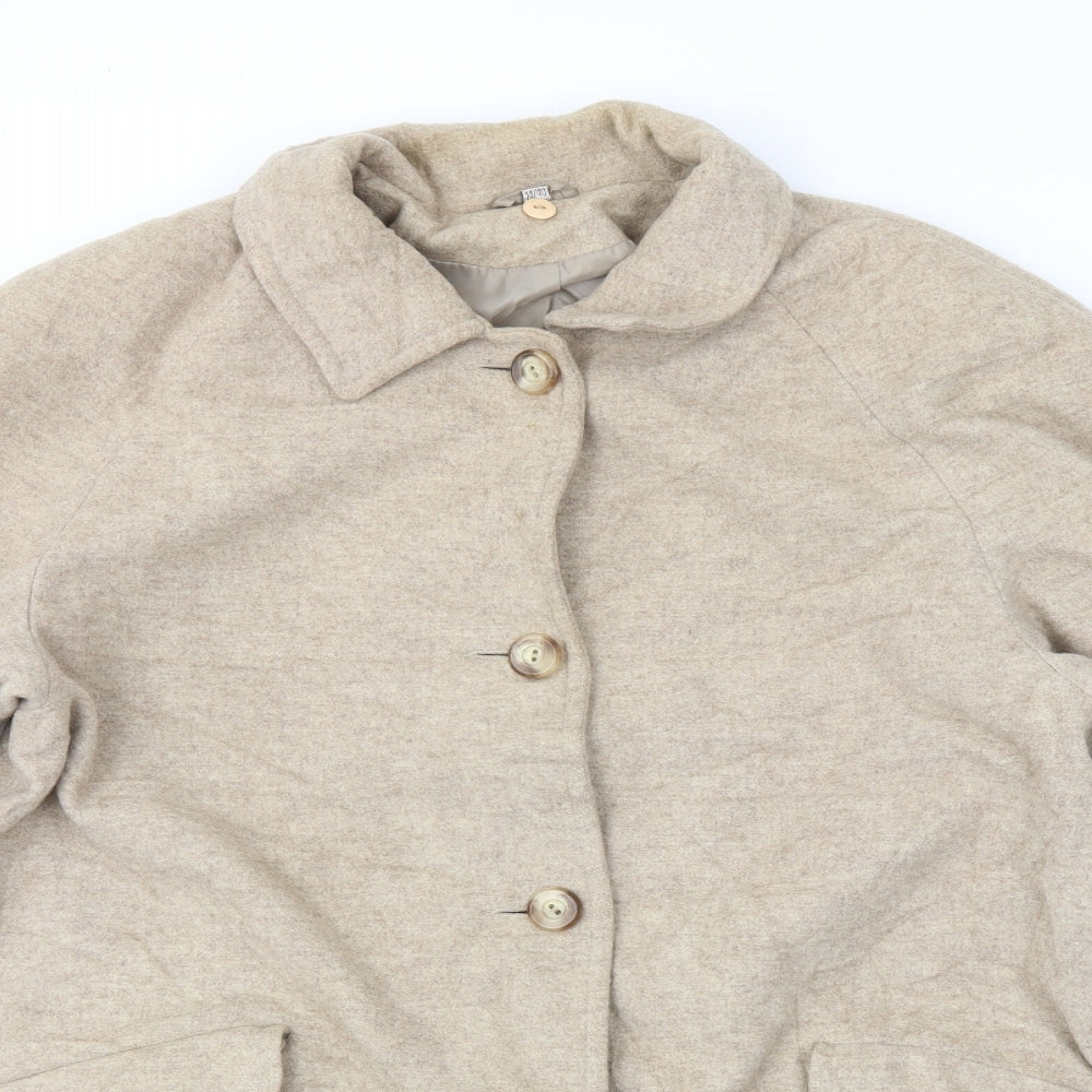 Womens UK Size 14 Bonmarché Beige Overcoat