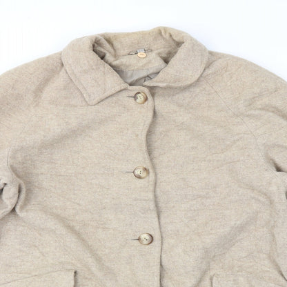 Womens UK Size 14 Bonmarché Beige Overcoat