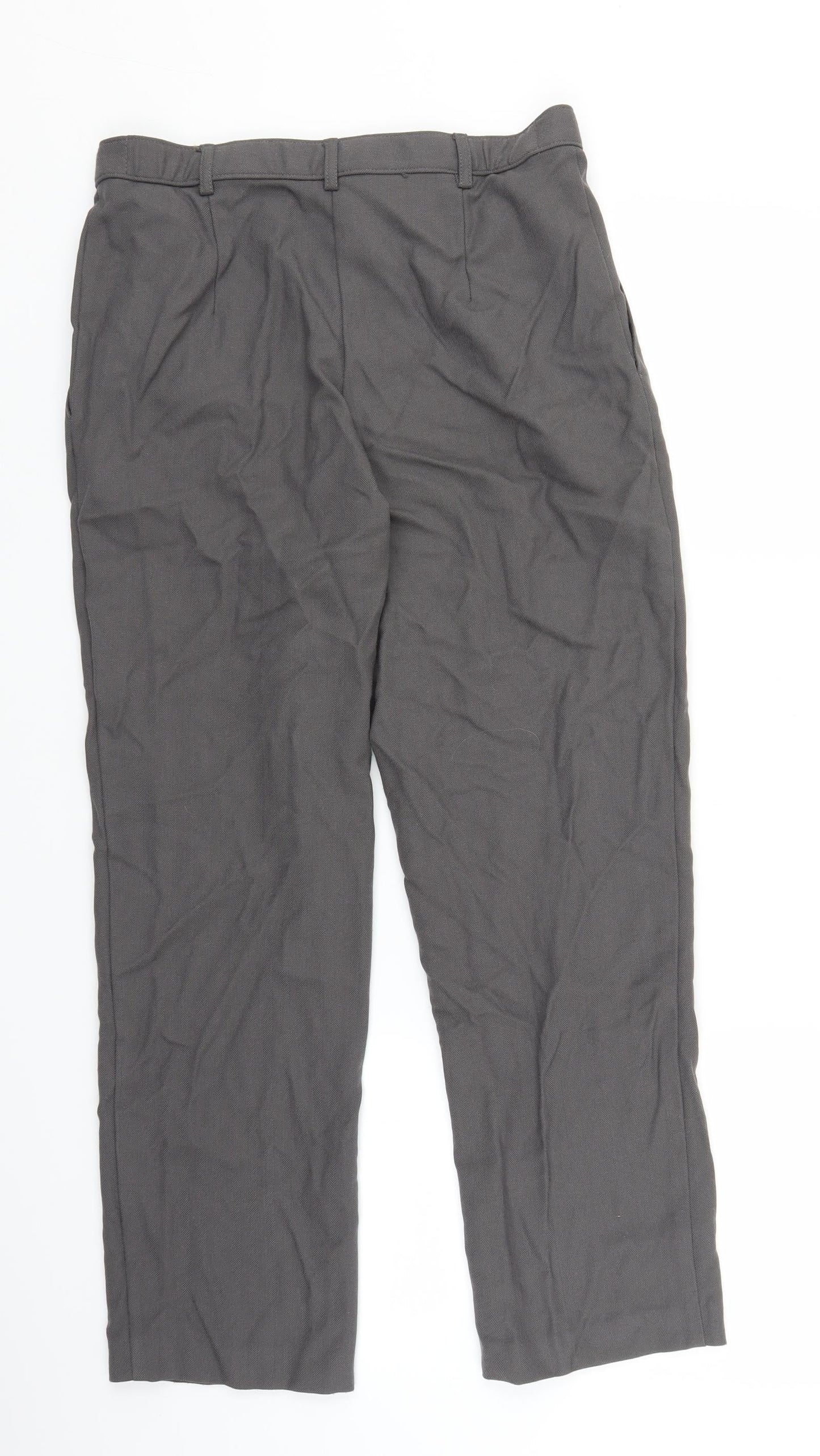Womens UK Size 10 Marks and Spencer Regular Fit  Grey Trousers