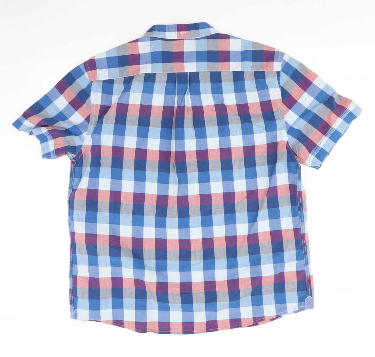 Howick Tailored Womens Blue Check  Basic Button-Up Size L