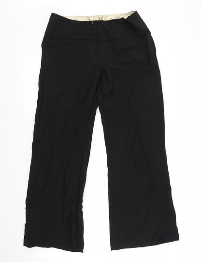 Womens UK Size 12 Dorothy Perkins Regular Fit  Black Trousers