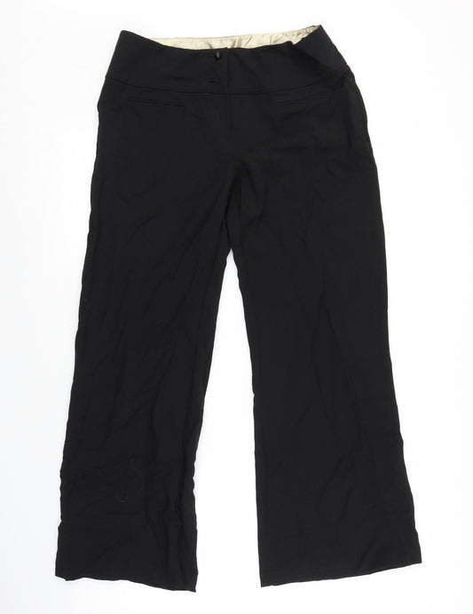 Womens UK Size 12 Dorothy Perkins Regular Fit  Black Trousers